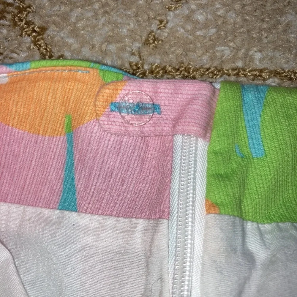 Lilly Pulitzer Floral Turquoise Pink Mini Skort Skirt Bows Womens 0 cottagecore - Picture 9 of 11